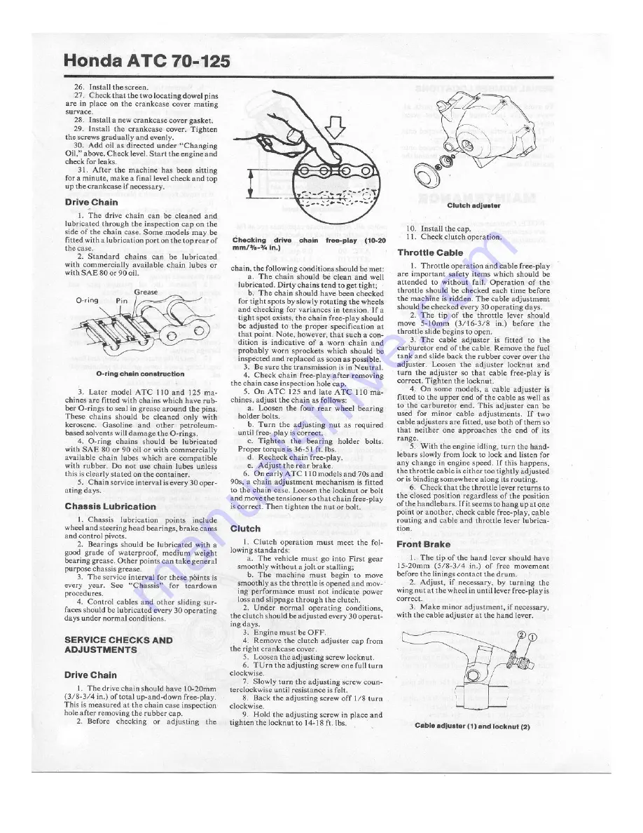 Honda ATC 110 Скачать руководство пользователя страница 3