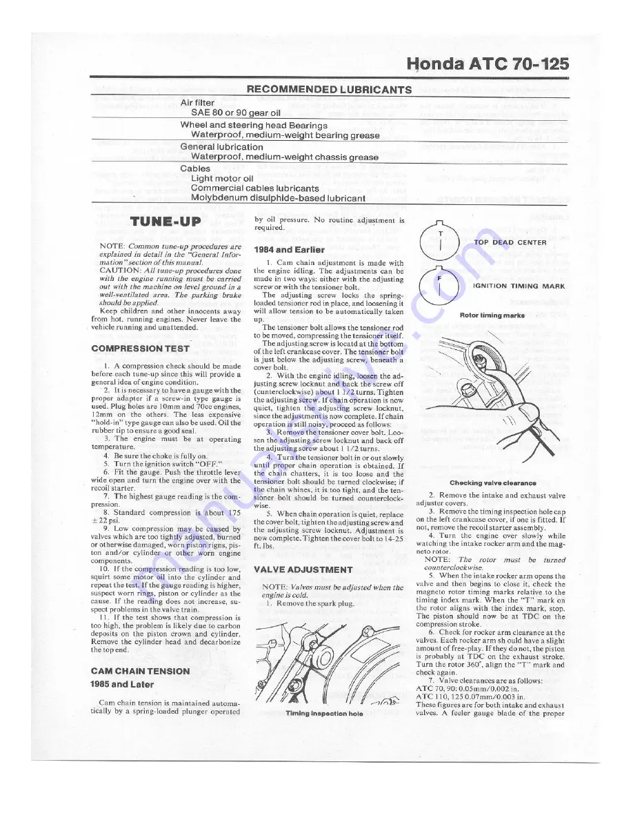 Honda ATC 110 Service Manual Download Page 6