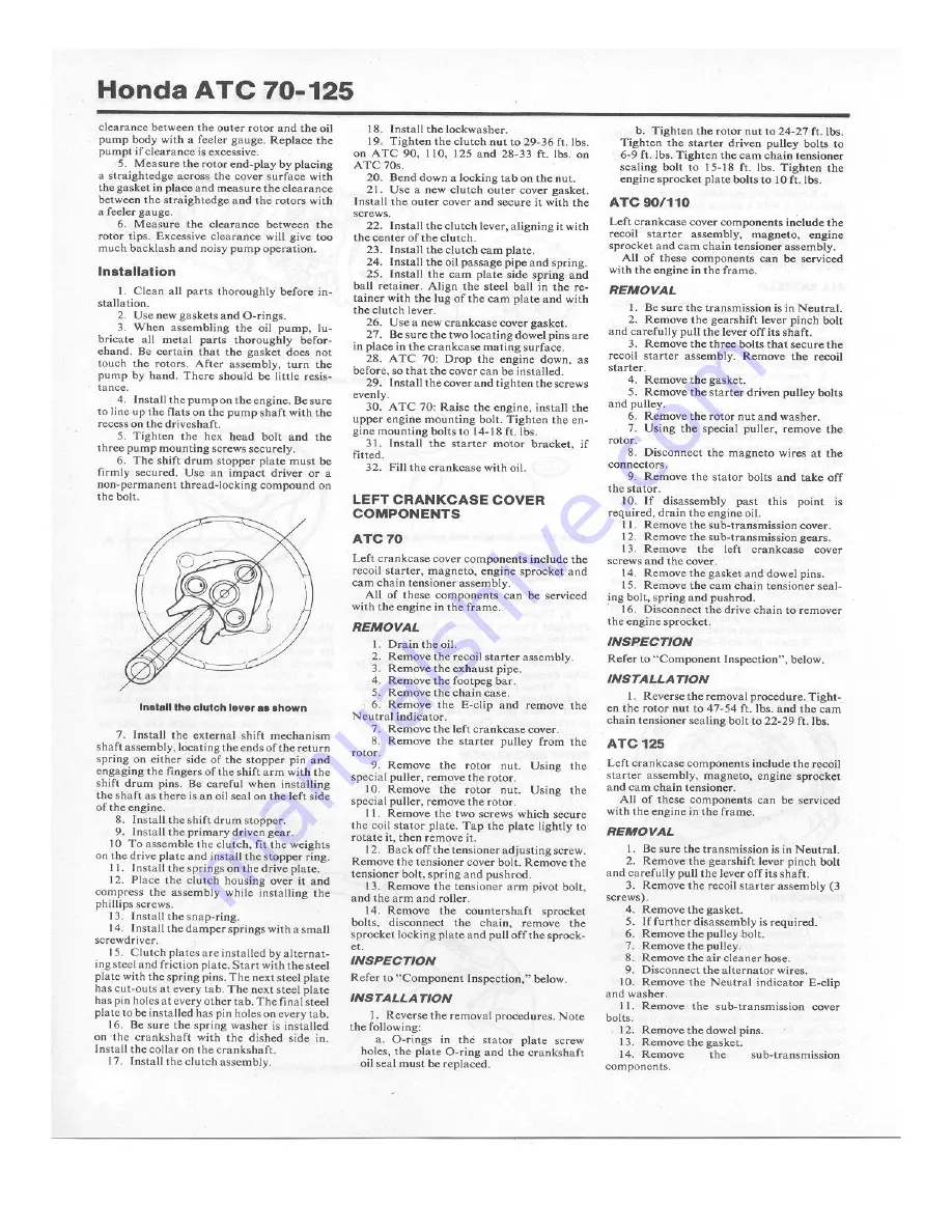 Honda ATC 110 Service Manual Download Page 15