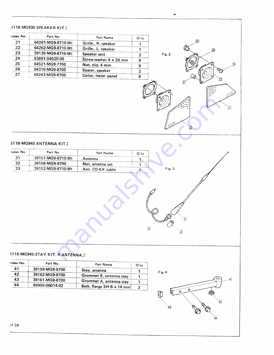 Honda AUDIO SYSTEM 1984 Goldwing GL1200 Instruction Manual Download Page 4