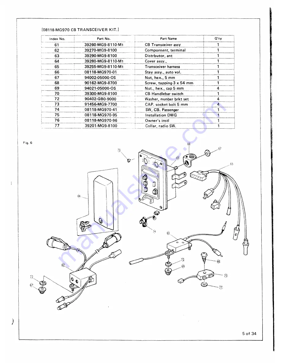 Honda AUDIO SYSTEM 1984 Goldwing GL1200 Instruction Manual Download Page 5