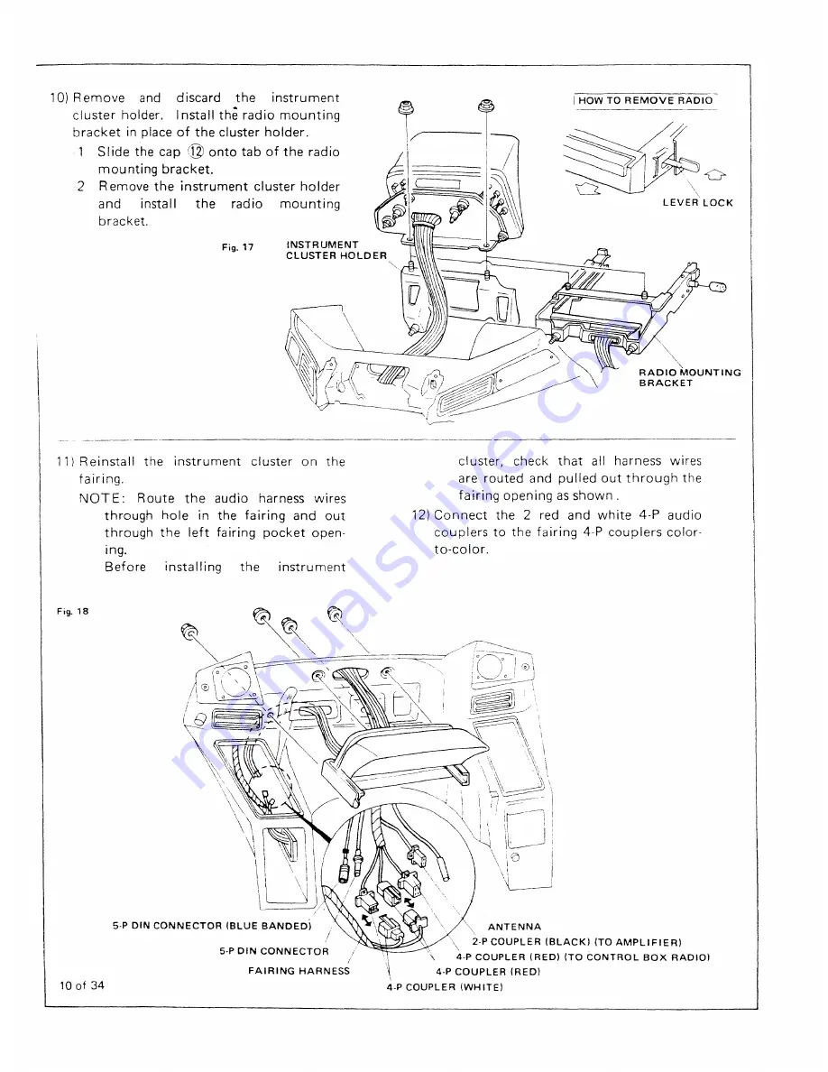 Honda AUDIO SYSTEM 1984 Goldwing GL1200 Instruction Manual Download Page 10