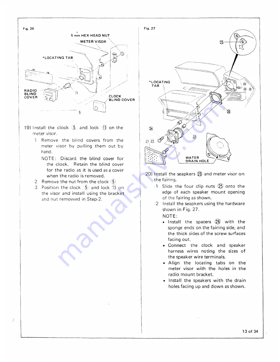 Honda AUDIO SYSTEM 1984 Goldwing GL1200 Instruction Manual Download Page 13