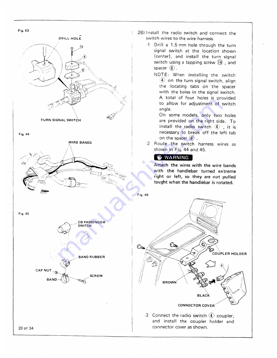 Honda AUDIO SYSTEM 1984 Goldwing GL1200 Instruction Manual Download Page 20