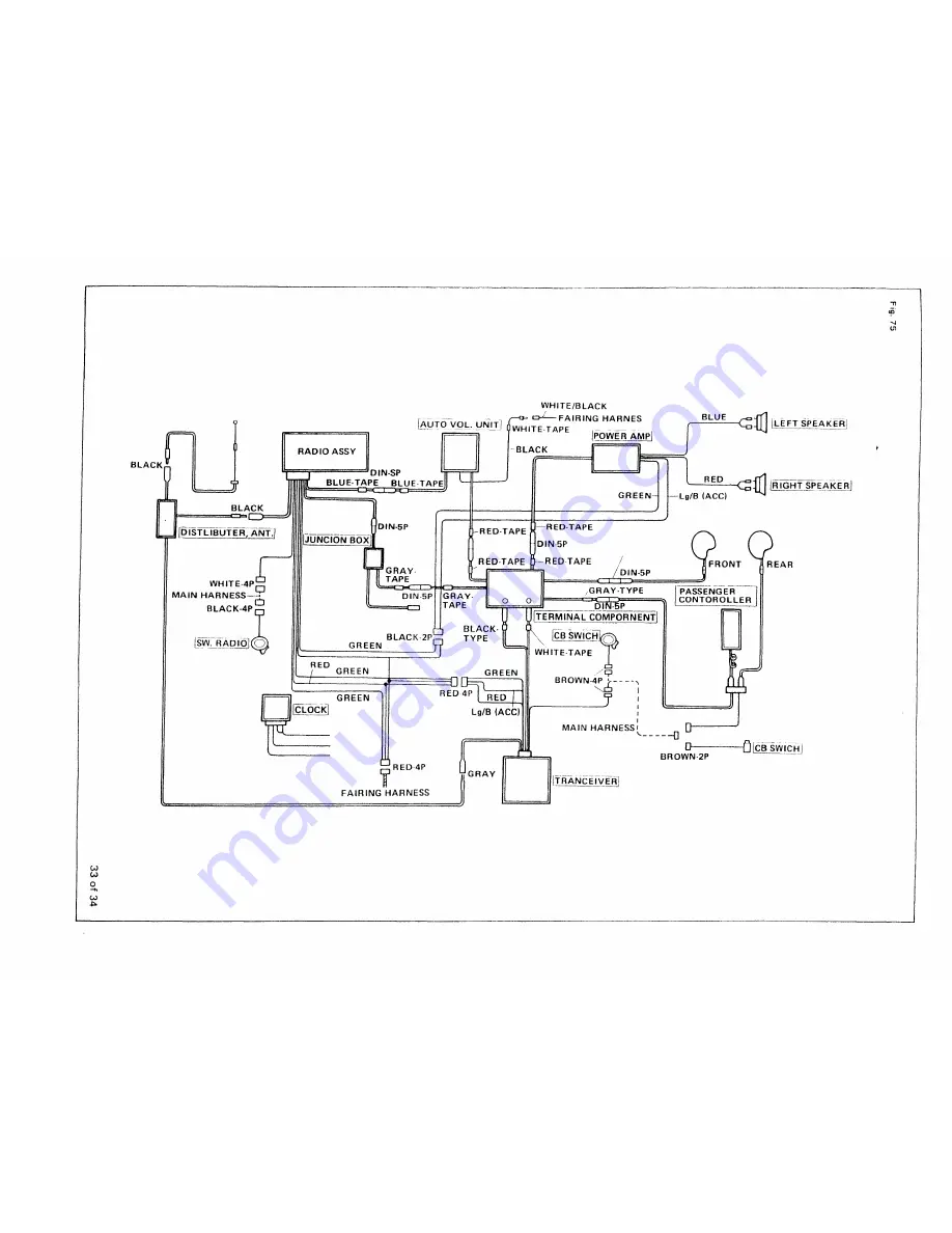 Honda AUDIO SYSTEM 1984 Goldwing GL1200 Instruction Manual Download Page 33