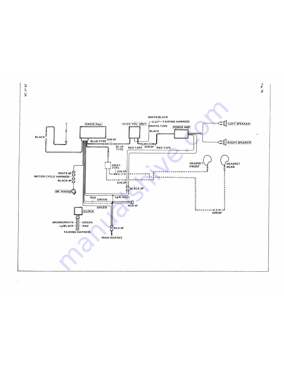 Honda AUDIO SYSTEM 1984 Goldwing GL1200 Instruction Manual Download Page 34