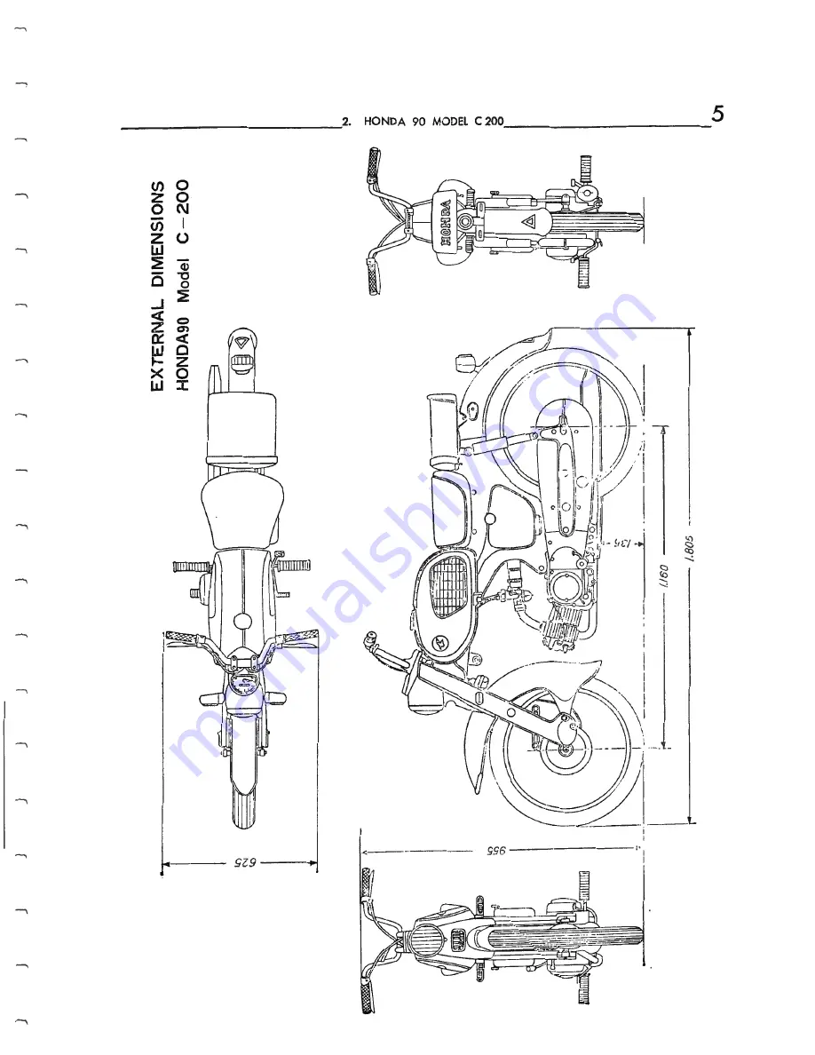 Honda C200 1963 Shop Manual Download Page 11