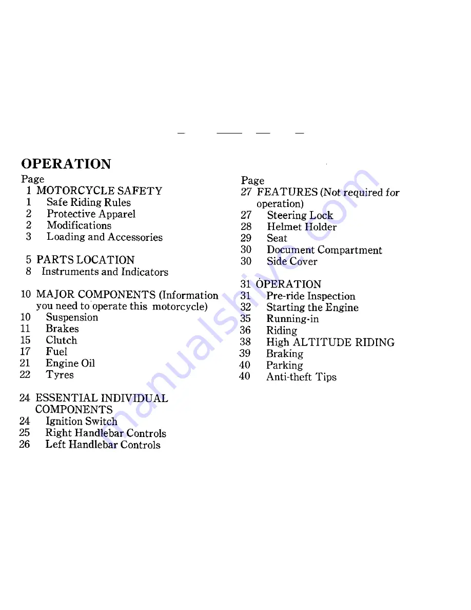 Honda CB250 Night Hawk Owner'S Manual Download Page 7