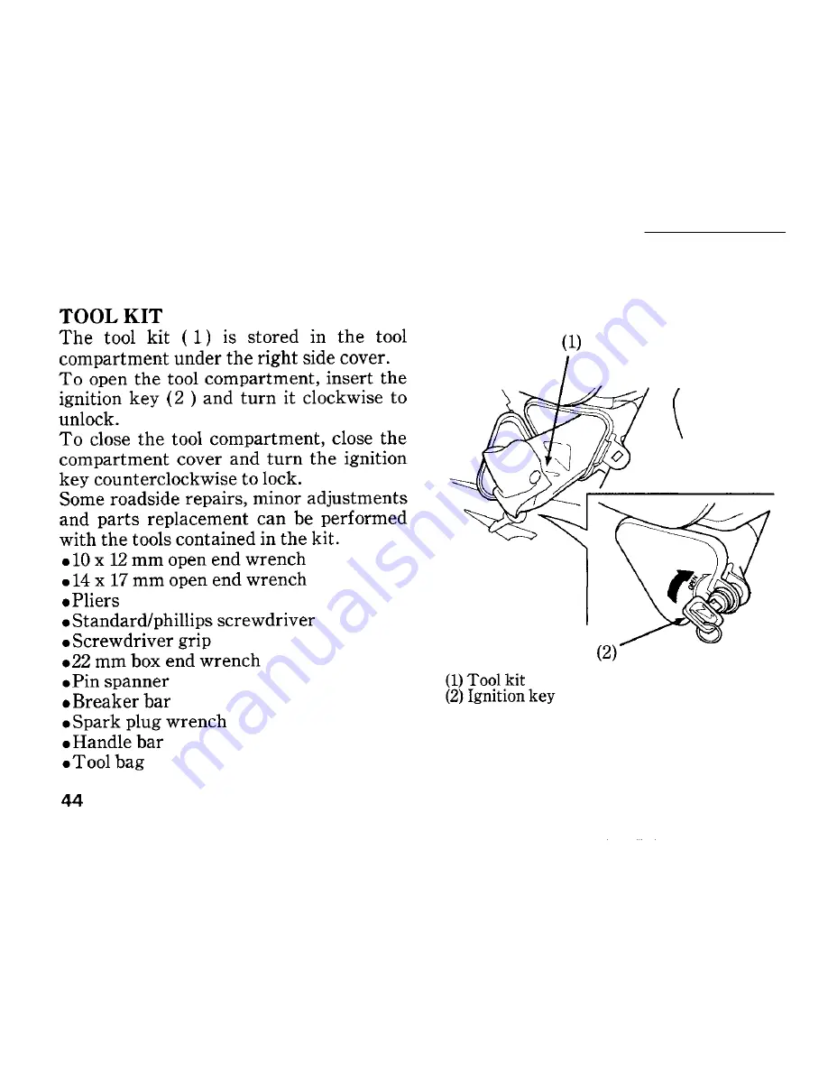 Honda CB250 Night Hawk Owner'S Manual Download Page 52