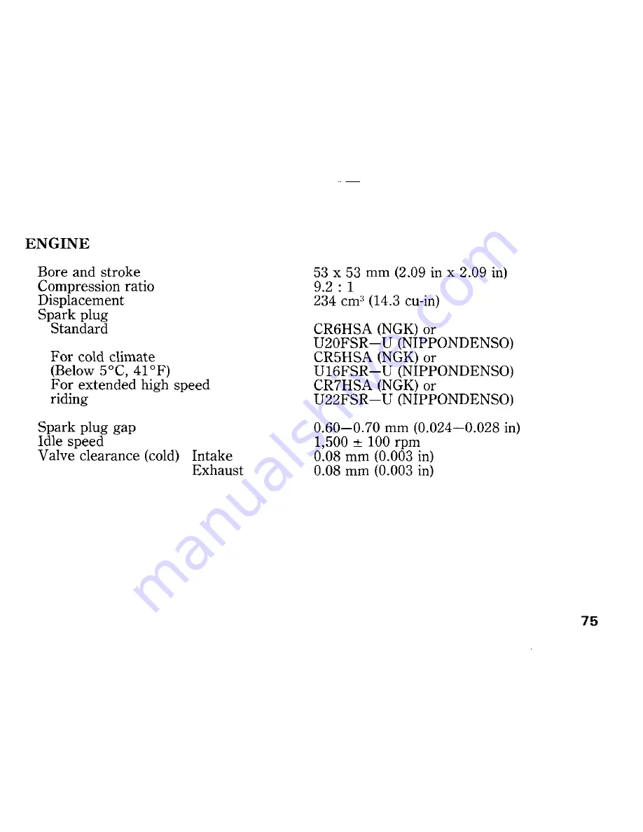 Honda CB250 Night Hawk Owner'S Manual Download Page 83