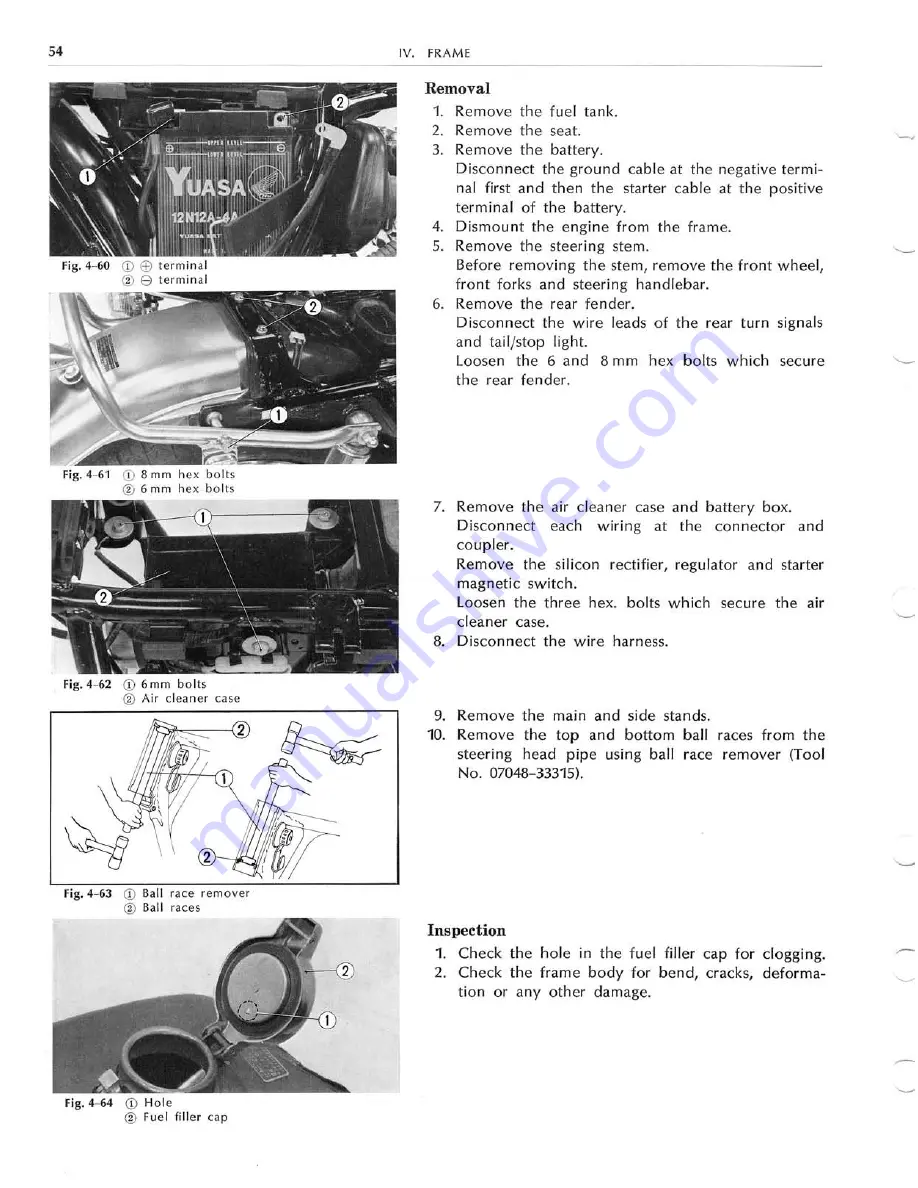 Honda CB350F-CB400F Service Manual Download Page 55