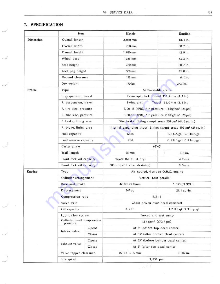 Honda CB350F-CB400F Service Manual Download Page 86