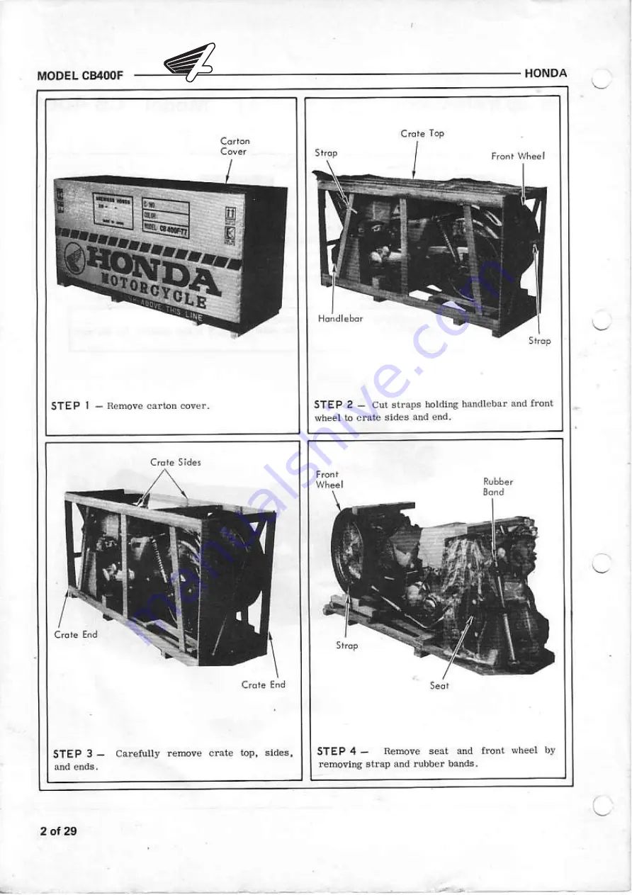 Honda CB400F Скачать руководство пользователя страница 3