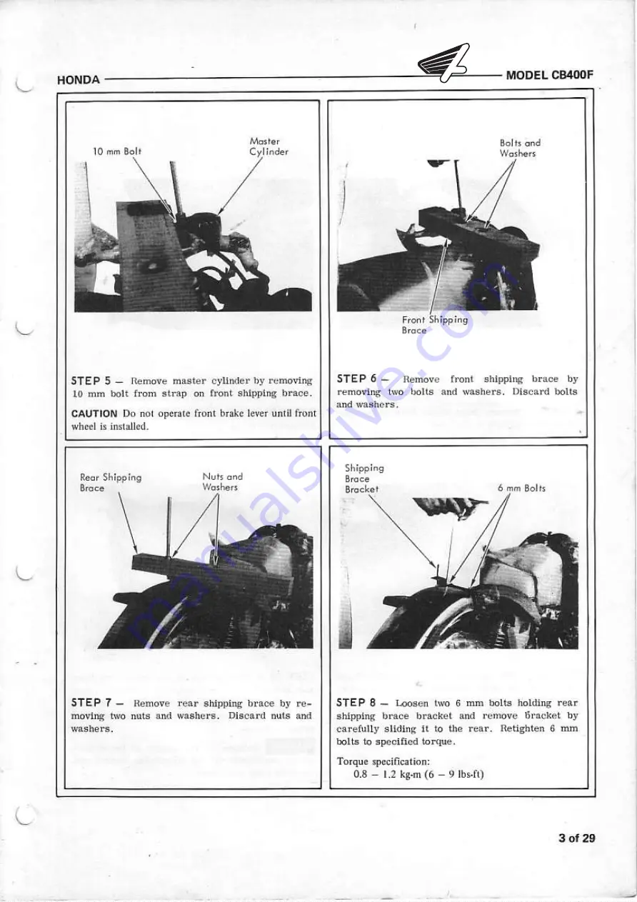 Honda CB400F Manual Download Page 4