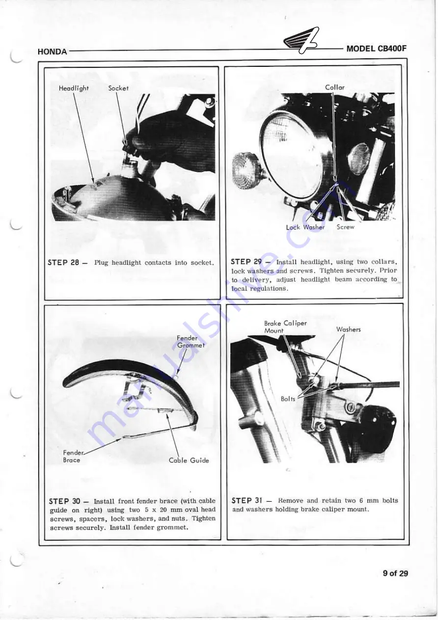 Honda CB400F Скачать руководство пользователя страница 10