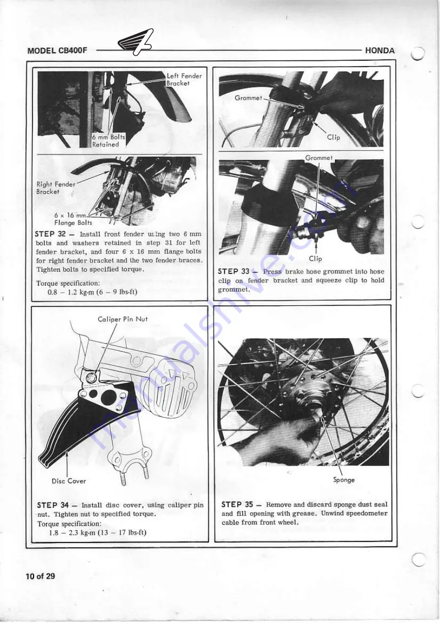 Honda CB400F Скачать руководство пользователя страница 11