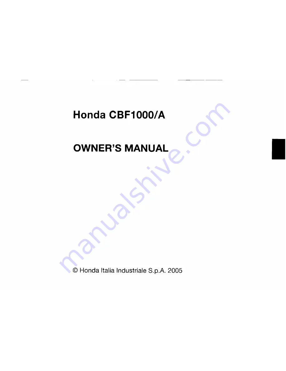 Honda CBF 10000 Owner'S Manual Download Page 7