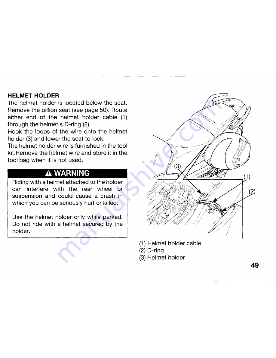 Honda CBF 10000 Owner'S Manual Download Page 65