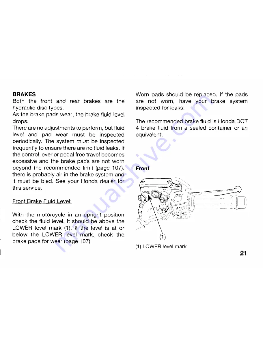 Honda CBF1000 A Owner'S Manual Download Page 33