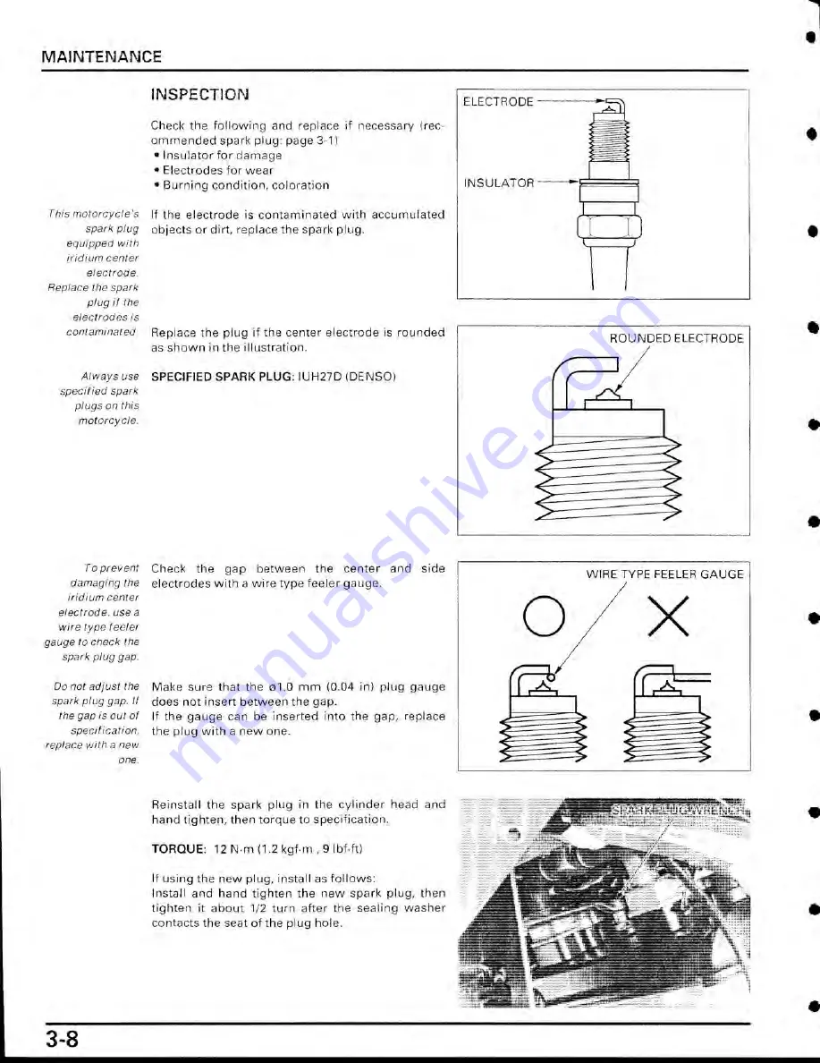 Honda CBR900 Service Manual Download Page 77