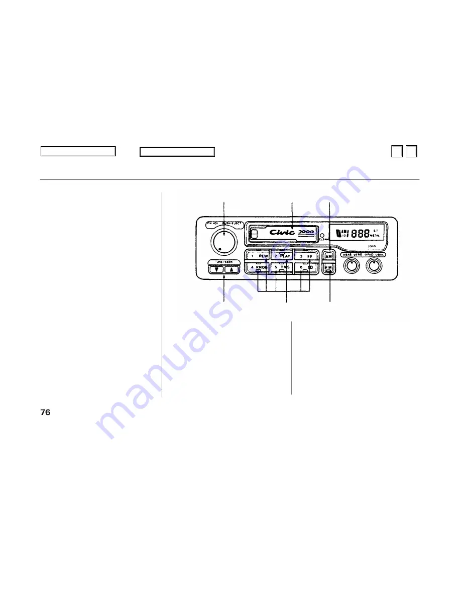 Honda Civic Sedan 1993 Owner'S Manual Download Page 77