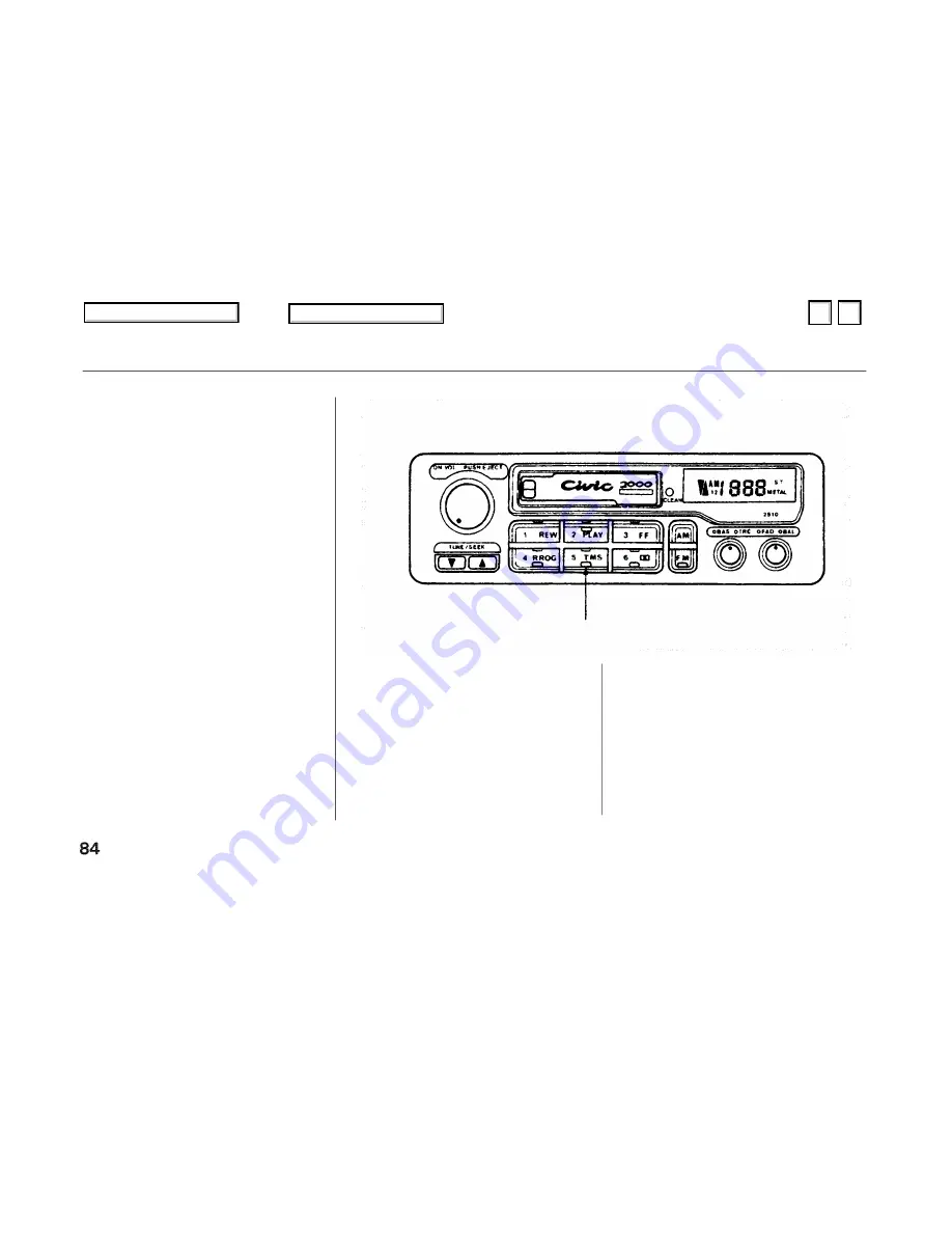 Honda Civic Sedan 1993 Owner'S Manual Download Page 85