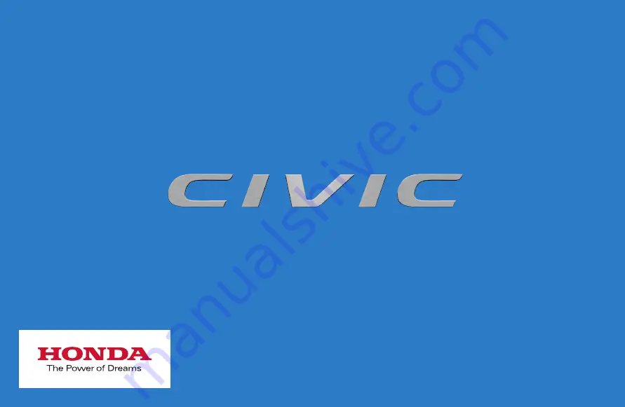 Honda Civic2017 Owner'S Manual Download Page 1