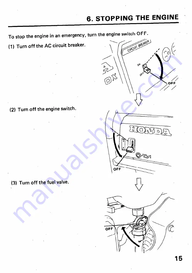 Honda EB2200X Owner'S Manual Download Page 17