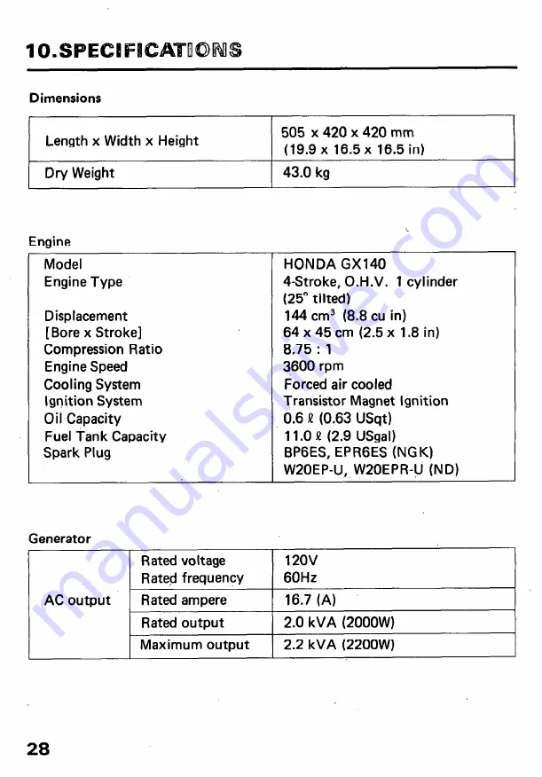 Honda EB2200X Скачать руководство пользователя страница 30