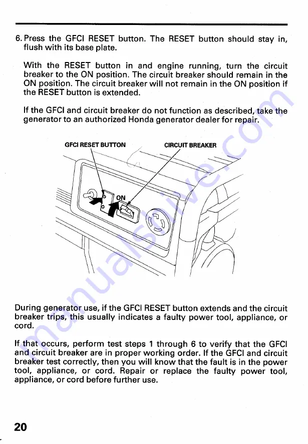 Honda EB6500SX Owner'S Manual Download Page 22