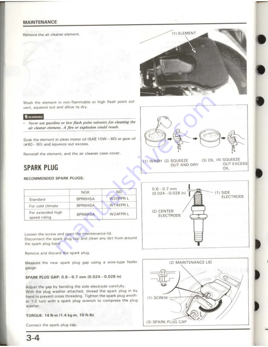 Honda Elite 50 LX Скачать руководство пользователя страница 24