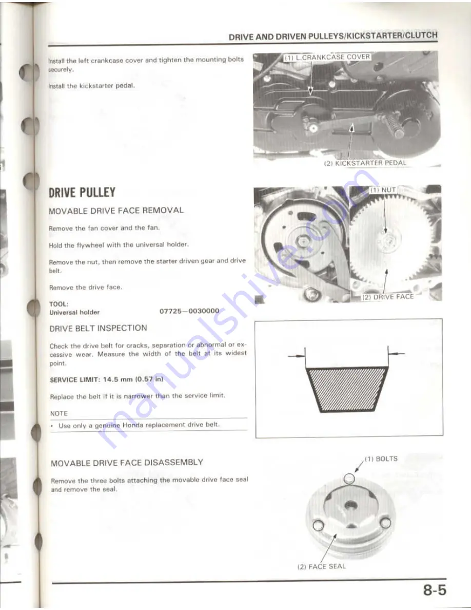 Honda Elite 50 LX Скачать руководство пользователя страница 68