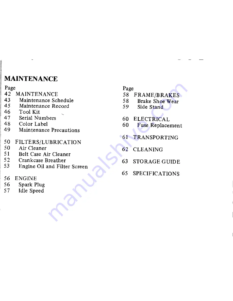 Honda Elite CH250 Owner'S Manual Download Page 6