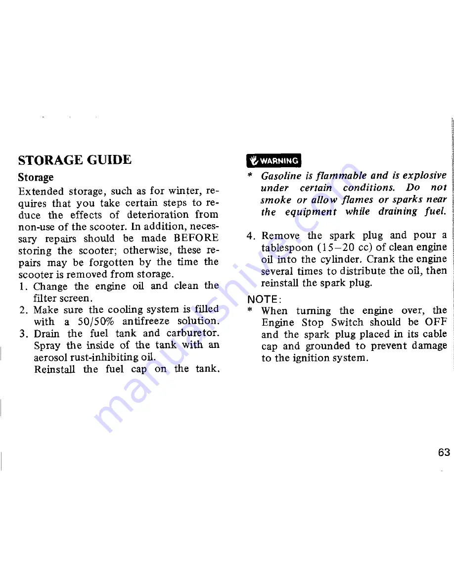 Honda Elite CH250 Owner'S Manual Download Page 69