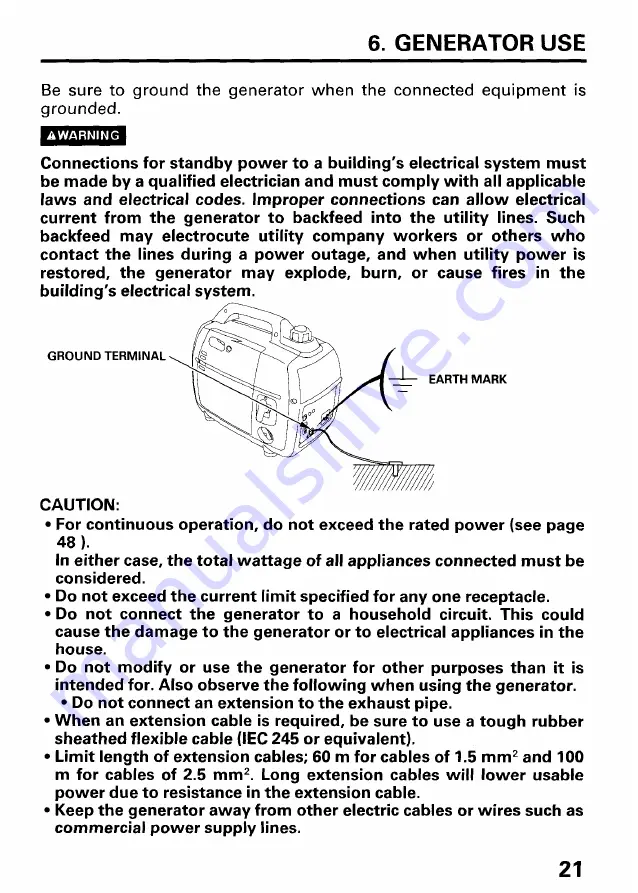 Honda EU20I Owner'S Manual Download Page 23