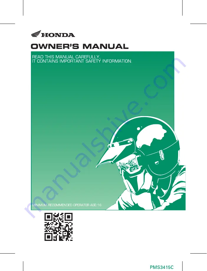 Honda FOREMAN Owner'S Manual Download Page 1