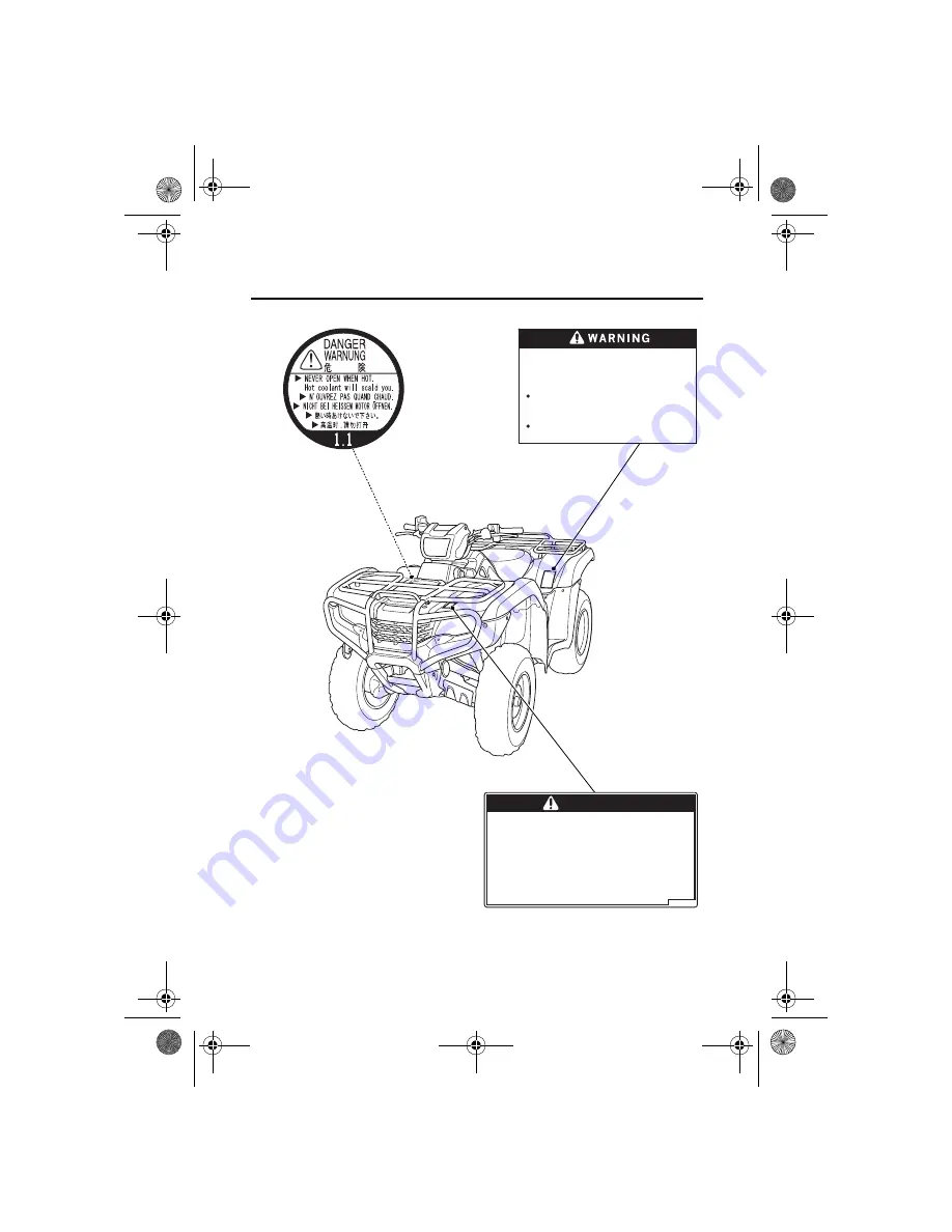 Honda FOREMAN Owner'S Manual Download Page 17