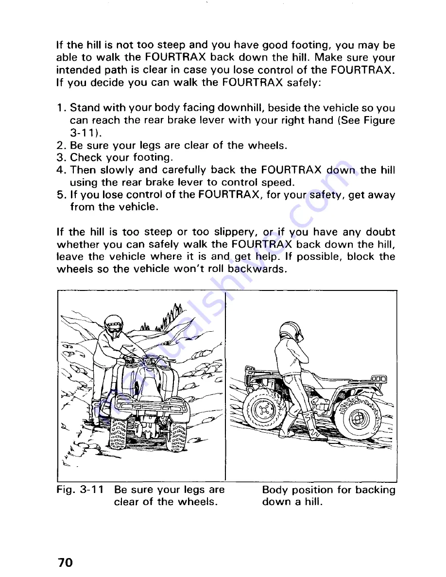 Honda Fourtax 300 4X4 1991 Скачать руководство пользователя страница 74