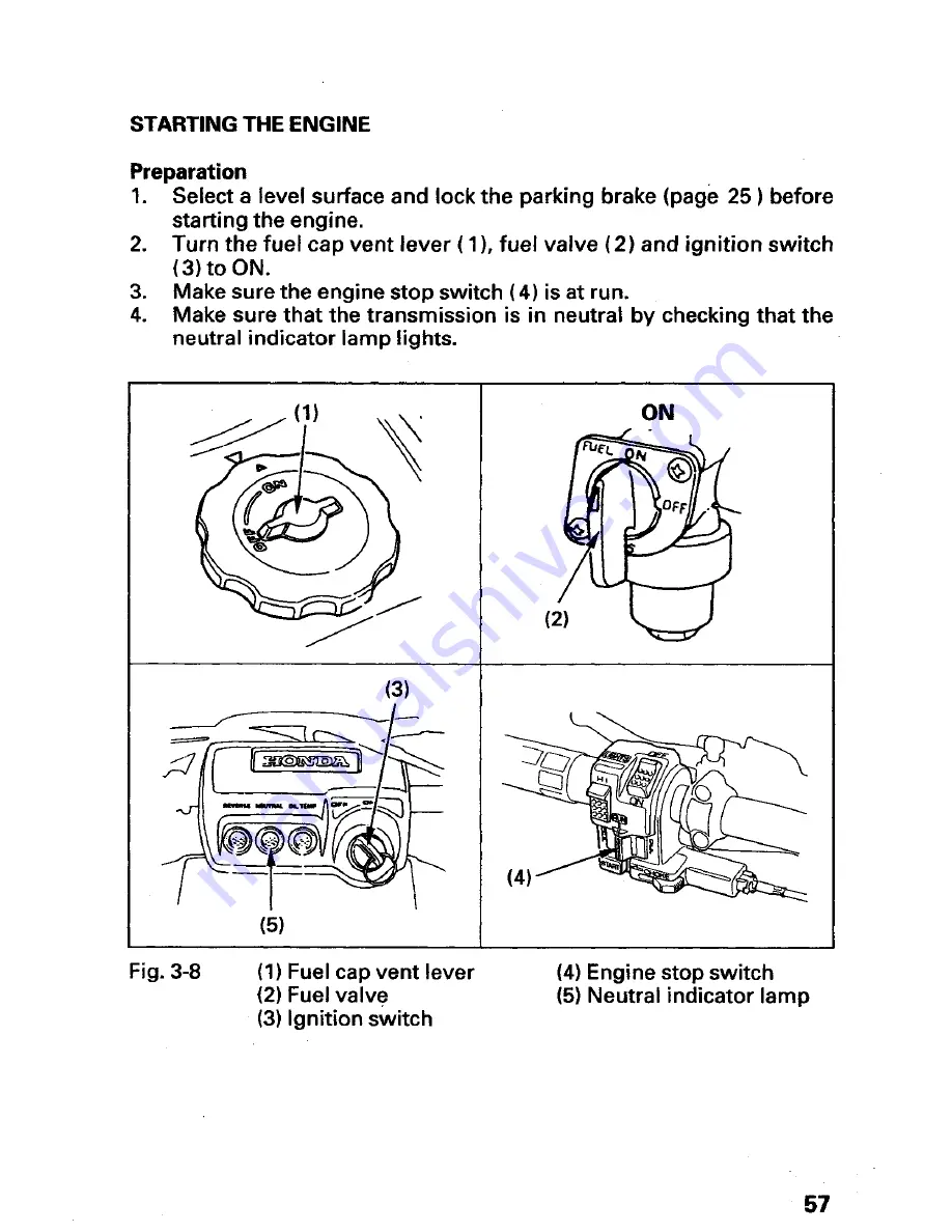 Honda Fourtrax 300 Owner'S Manual Download Page 61