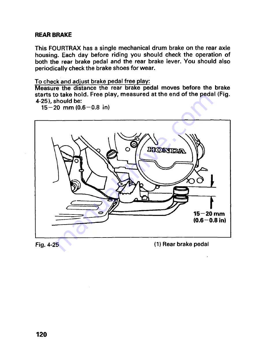 Honda Fourtrax 300 Owner'S Manual Download Page 124