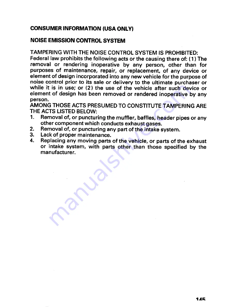 Honda Fourtrax 300 Owner'S Manual Download Page 149