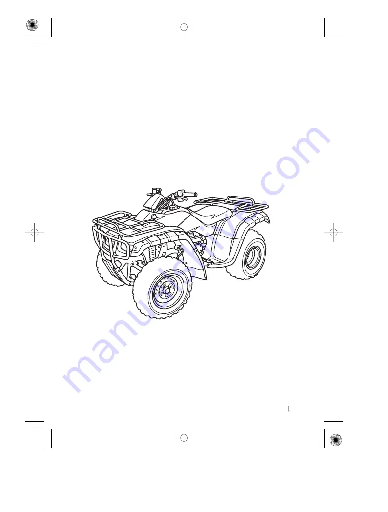 Honda FOURTRAX 350 4x4 2001 Owner'S Manual Download Page 2