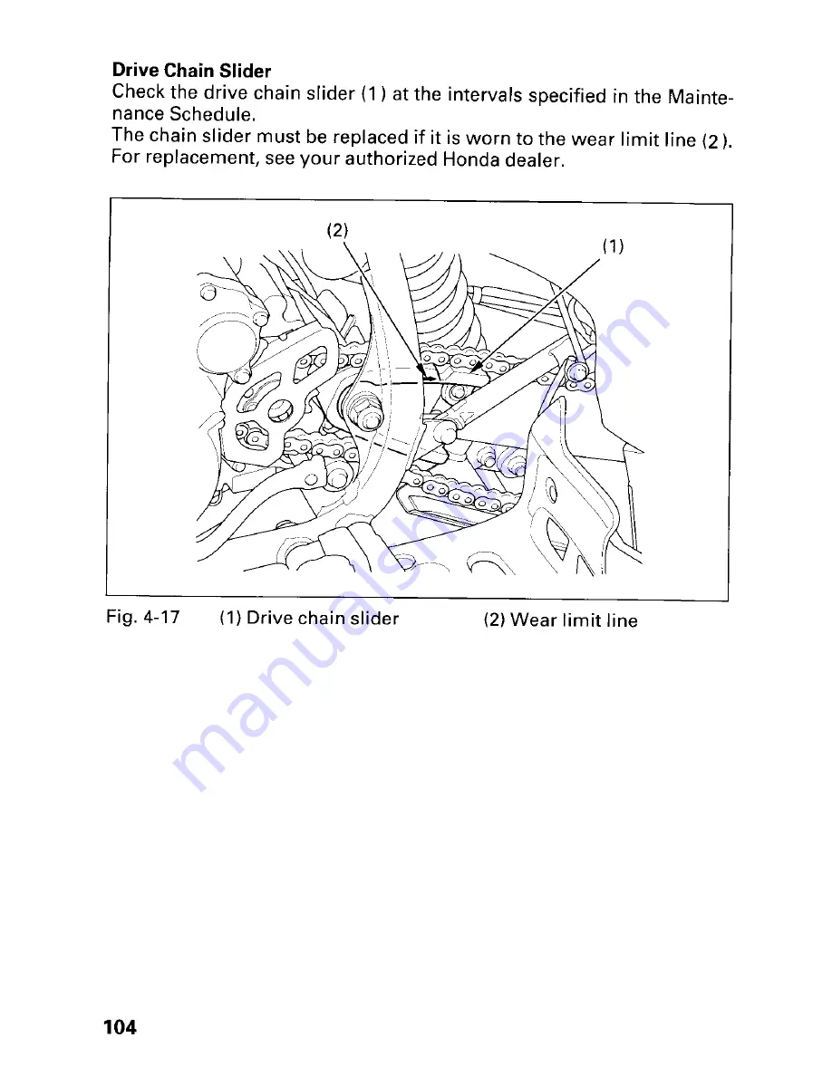 Honda Fourtrax 400EX 1999 Owner'S Manual Download Page 108