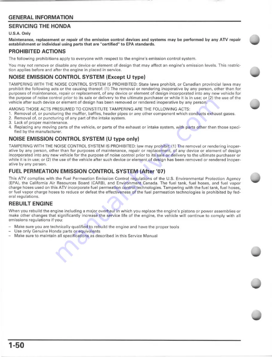 Honda FourTrax Foreman Rubicon 2005 Service Manual Download Page 54