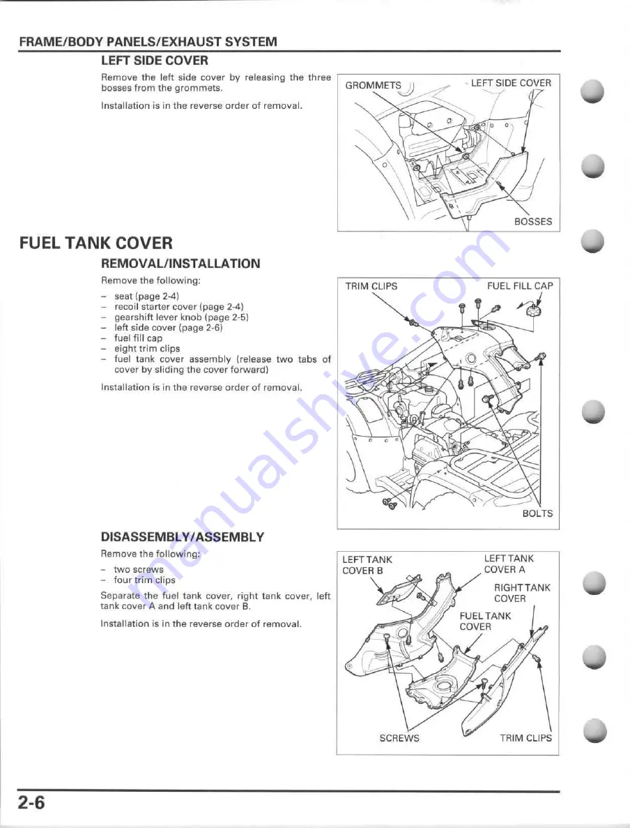 Honda FourTrax Foreman Rubicon 2005 Service Manual Download Page 60