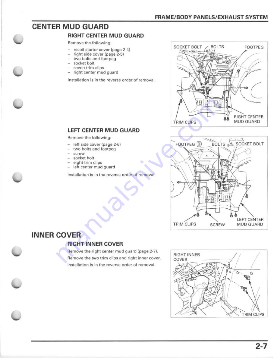 Honda FourTrax Foreman Rubicon 2005 Service Manual Download Page 61