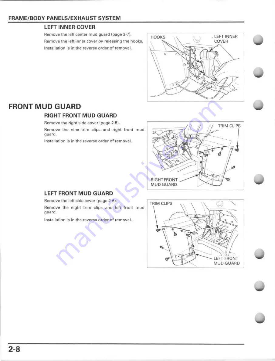 Honda FourTrax Foreman Rubicon 2005 Service Manual Download Page 62