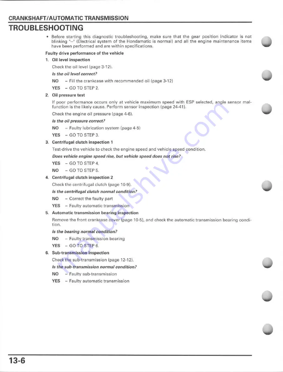 Honda FourTrax Foreman Rubicon 2005 Service Manual Download Page 262