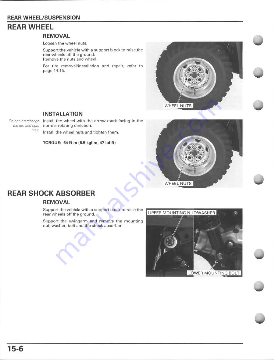 Honda FourTrax Foreman Rubicon 2005 Скачать руководство пользователя страница 326