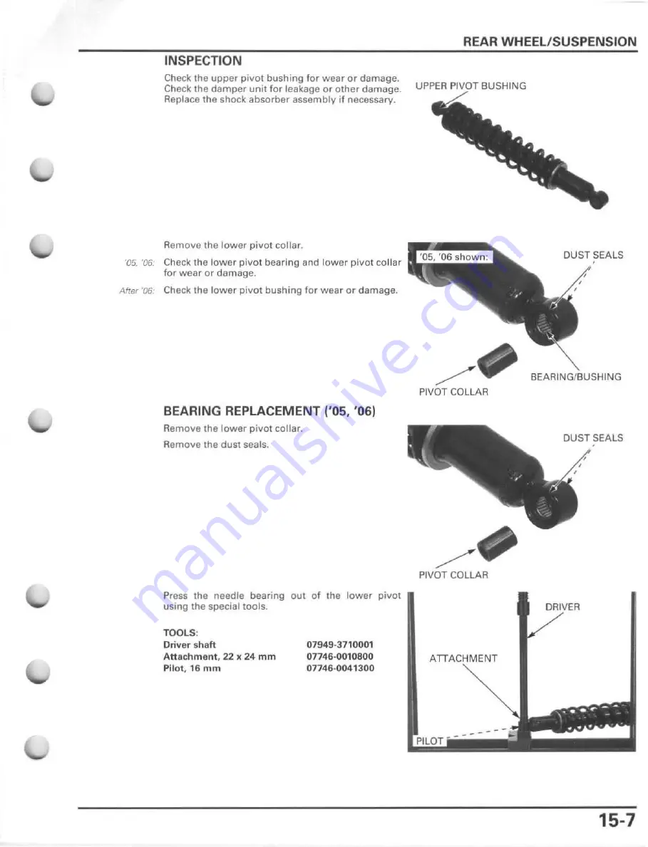 Honda FourTrax Foreman Rubicon 2005 Service Manual Download Page 327